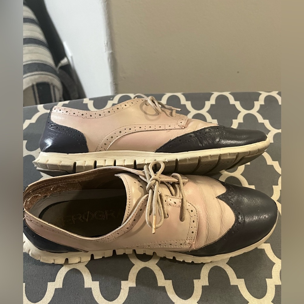 Real Leather! Cute Oxford Shoes - Wingtip - Picture 3 of 6